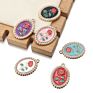 Rose Flower Charms Enamel Alloy Charms for Diy Jewelry Necklace Bracelet Making
