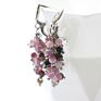 Rose Quartz Natural Stone Beads Earring , Handmade Earrings in , Cluster Earrings