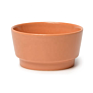 Round Ceramic Gloss Dog Bowl Rust Orange Size Medium Durable Dog Food and Water Pet Dish