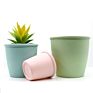 Round Environmentally Friendly Recyclable Solid Color Christmas Flower Pots Planters
