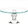 Round Glass Plate Bling Crystal Cake Stand for Wedding Decoration
