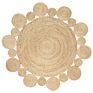 round Natural Water Hyacinth Fiber Braided Ins Style Straw Floor Mats Rug Carpet