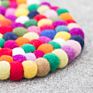 round Shape 100% Handmade Felt Wool Ball Rug Coaster Nepal for Drink