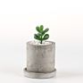 round Shape Cement Flower Pots & Planters Set High- Small Cylinder Flower Pots