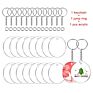 round shape transparent acrylic keychain blank with tassel