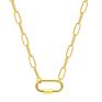 Roxi Jewelry Chic Dainty Carabiner Clasp Buckle Lock Pendant Paper Clip Chain Necklace