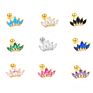 Roxi S925 Sterling Silver Single Crown Stud Earring Diamond Threaded Ear Piercing Cz Earrings