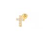 Roxi Silver 925 Fine Jewelry 5A Zircon Cross Stud Earring Cartilage Piercing Earrings