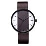 Rts Luxury Black White Dial Leather Strap Watches Men Wrist Customized Logo in Face Metal Case Watch