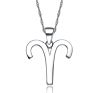 S925 Sterling Silver 12 Constellations Pendant Necklace Zodiac Sign Jewellery Gift for Women Girlfriend Couple