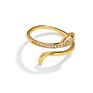 Surround Adjustable Gold Plated Zircon Snake Rings