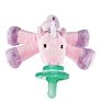 Safe Infant Pacifiers Stuffed Unicorn No Toxicity Removable Infant Pacifiers Holder Baby Orthodontic Nipples Plush Toy Teether