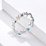 Sales Starfish Stackable Solid Sterling Silver 925 Ocean Blue Rings