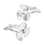 Savoyshi Cufflinks for Mens Suit Shirt Cuff Silver Propeller Blade Shape Cuff Links Gift Jewelry