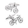 Savoyshi Novelty Bike Cufflinks for Mens Suit Shirt Cuffs Silver Bicycle Model Cuff Links Male Gift Jewelry