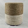 Seagrass and Corn Husk Pouf Ottoman
