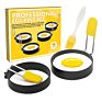 Sell 2Pc Fried Egg Omelette Mold Handle Non-Stick Egg Rings Set with Silicone Brush