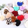 Sell Cheer Heart Key Chain Fluffy Keychain Pompom Tassel Pompom Ball Pom Pom Keychain