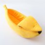 Semi Open Cute Banana Design Warm Super Soft Sofa Playing House Banana Cat Bed for Pets Indoor Sleeping