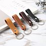 Senior Short Two-Layer Cowhide Popular Vintage Car Leather Keychain