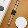 Service Genuine Leather Stitching Silicone Rubber Watch Band