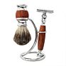 Shaving Tools Set Pure Badger Shaving Brush Double Edge Safety Razor Stainless Steel Stand 3 in 1 Shaving Kit