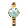 Shenzhen Gold Diamond Stainless Steel Wood Women Watch with Mop Dial