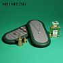 Shi Sheng Luxury Mircrofiber Leather Green Blue Oval Necklace Display Earrings Ring Dish Tray for Windows