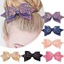 Shiny Leather Hair Accessories Ribbon Colorful Big Hair Bows Clips for Girls Kids