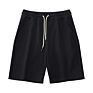 Short Sweat Suit Set Polyester Black Short Pants Sweatpants Men Joggers