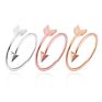 Silver Plated Arrow Adjustable Rings for Women Punk Geometric Open Finger Ring Cute Wedding Jewelry Gift (Kr151)