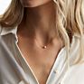 Simple Gold Plated Fade Resistant Small Pearl Charm Clavicle Chain Necklace 316L Stainless Steel Pearl Choker Necklace