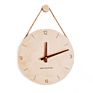 Simple Modern Creative Wall Clock Japanese Wooden Hanging Rope Clock