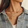 Simple Stainless Steel Choker Necklace Star Moon Necklace Shell Necklace Accessories
