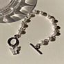 Simple Vintage Butterfly Pendant Bracelet Freshwater Pearl Beaded Bracelet for Woman Girl