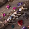Single Stone Gold Chain Adjustable Crystal Bracelets Natural Nugget Quartz Crystal Simple Bracelet