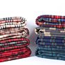 Size Luxury Printed Two Sides Plaid Plain Polyester Fleece Throw Blanket