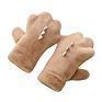 Skin-Friendly Comfortable Lovely Fur Animal Paw Warm Gloves