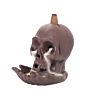 Skull Head Backflow Incense Burner Halloween Led Lamp Decoration