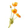 Small Moq Colorful Flocking Artificial Poppy Silk Flower Four Poppies for Wedding Decoration Flowers Wall