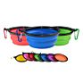 Small Water Folding Portable Travel Feeder Foldable Silicone Collapsible Food Bowl Pet Dog Bowl for Waiking Sports