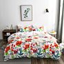 Soft Vintage Flowers Printed Floral Bedding Duvet Cover Set