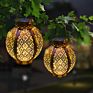 Solar Lanterns Outdoor Waterproof Hanging Retro Metal Led Decorative Modern Solar Garden Lights