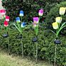 Solar Light Rose Tulip Sunflower Lily Flower Lawn Light Outdoor Garden Waterproof Solar Flower Lamp Landscape Lampes Solaire
