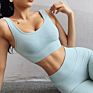 Solid Seamless Knitted Fitness Clothing High Waist Fast Dry Bra 2 Pcs Suit Woman Yoga Sets