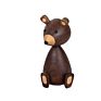 Solid Wood Animal Figurines Ornaments for Little Brown Bear Wood Crafts Toys Home Decor for Kids Handy Crafts
