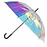 Special Poe Transparent Changing Color Iridescenct Poe Holographic Umbrella