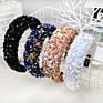 Special Thick Sequin Sponge Hairband Women Padded Headband Designed Headbands