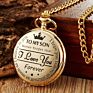 Spot Pocket Watch Parents Gift Pocket Watch Cool Pendant Clock Retro Golden Casual Pocket Watch