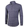 Spring Autumn %100 Cotton Men's Long Sleeve Dot Printed Button Casual Shirts for Men